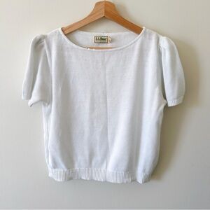 Vintage LL Bean 100% Cotton Knit Top M